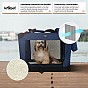 Leopet Přepravní box pro psy M, 60 x 42 x 42 cm, modrý