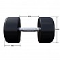 Gorilla Sports Jednoruční činky černo/bílé, 2 x 30 kg