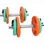Gorilla Sports sada pogumovaných činek, 20 kg