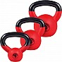 Gorilla Sports Sada kettlebellů, pogumovaný povrch, 24 kg