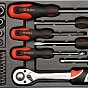 Skříňka s nářadím 1/2", 1/4" - 80 ks