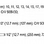 Gola sada 1/2" 12 ks v kufříku