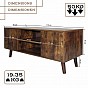 MIADOMODO Nízká televizní komoda v retro stylu, 110 cm