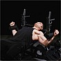 Gorilla Sports Sada posilovací lavice + nakládací set, černá