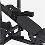 Gorilla Sports Sada posilovací lavice + nakládací set, černá