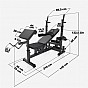 Gorilla Sports Sada posilovací lavice + nakládací set, černá