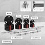 Gorilla Sports Sada posilovací lavice + nakládací set, bílá