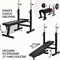 Gorilla Sports Posilovací lavice II + nakládací set 100 kg