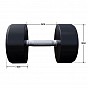 Gorilla Sports Jednoruční činky černo/bílé, 2 x 25 kg