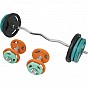 Gorilla Sports Set nakládacích tyčí + závaží, 70 kg