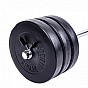 Gorilla Sports Set nakládací tyče a závaží, plast, 38 kg