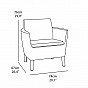 Zahradní polyratanový set SALEMO 3 seater, grafit