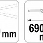 Nůžky na živý plot teleskopické 690-890mm (nože 210mm)