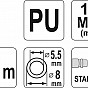 Hadice vzduchová spirální PU 5,5x8mm, 10m