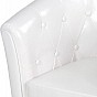 Miadomodo Křeslo Chesterfield, 58 x 71 x 70 cm, bílé
