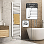 AQUAMARIN Vertikální koupelnový radiátor 1800 x 600 mm, bílý