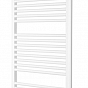 AQUAMARIN Vertikální koupelnový radiátor 1800 x 600 mm, bílý
