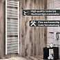 AQUAMARIN Vertikální koupelnový radiátor 1800 x 600 mm, bílý
