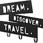 Miadomodo Nástěnný věšák s háčky, Dream Discover Travel