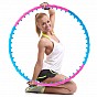 MAXXIVA Hula Hoop masážní obruč, 100 cm, modrá-růžová