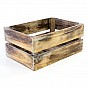 DIVERO Vintage bedna, dohněda opálená 42 cm x 23 cm