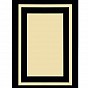 Koberec FRAME, 160 x 230 cm, krémový, černý