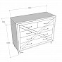 Komoda COMFORT, 80 x 100 x 40 cm, antracit, dub