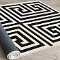 Pletený koberec s geometrickým vzorem, 100 x 300 cm, béžový