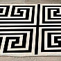 Pletený koberec s geometrickým vzorem, 100 x 300 cm, béžový