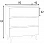 Komoda se třemi zásuvkami 80 cm, bílá / dub