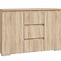 Komoda se zásuvkami, 120 cm, dub sonomo