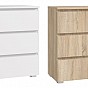 Komoda se třemi zásuvkami 80 cm, dub sonoma