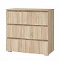 Komoda se třemi zásuvkami 80 cm, dub sonoma