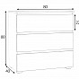 Komoda se třemi zásuvkami 80 cm, dub sonoma