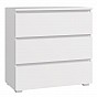 Komoda se třemi zásuvkami 80 cm, bílá