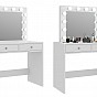 Toaletní stolek se zrcadlem BeautyFrame 12 LED, bílý