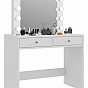 Toaletní stolek se zrcadlem BeautyFrame 12 LED, bílý