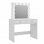 Toaletní stolek se zrcadlem BeautyFrame 12 LED, bílý