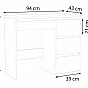 Stůl 75 x 94 x 43 cm, bílá / dub