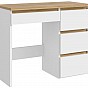 Stůl 75 x 94 x 43 cm, bílá / dub