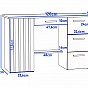 Počítačový stůl 120 cm, dub / černá