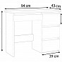 Stůl 75 x 94 x 43 cm, antracit / dub