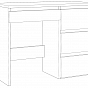 Stůl 75 x 94 x 43 cm, antracit / dub