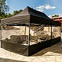 Zahradní párty stan INSTENT PRO, nůžkový, černý, 3 x 6 m