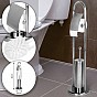 AQUAMARIN Stojanová WC souprava 81 x 22 x 22 cm, stříbrná