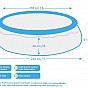 INTEX Bazén Tampa bez příslušenství, 2,44 x 0,61 m