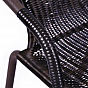 Zahradní set, 4 židle a skleněný stůl, polyratan, hnědý