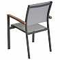 Zahradní stohovatelná židle, antracit, 86,5 x 57 x 57,5 ​​cm