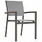 Zahradní stohovatelná židle, antracit, 86,5 x 57 x 57,5 ​​cm