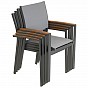 Zahradní stohovatelná židle, antracit, 86,5 x 57 x 57,5 ​​cm